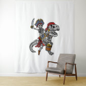 ハロウィーン海賊恐竜のスケルトン タペストリー (インサイチュ)