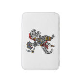 ハロウィーン海賊恐竜のスケルトン バスマット (正面縦)