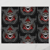 ハロウィーン海賊版スカルスクラップブック紙 (裏面)