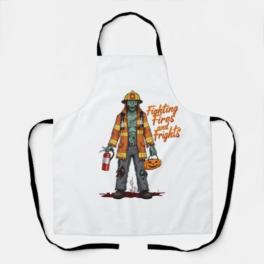 ハロウィーン消防士が火と人権を戦う エプロン (正面)