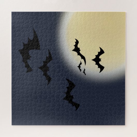 ハロウィーン満月とこうもり ジグソーパズル (横)