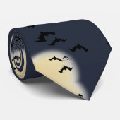 ハロウィーン満月とこうもり ネクタイ (ロール)