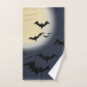 ハロウィーン満月とこうもり バスタオルセット (ハンドタオル)