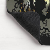 ハロウィーン満月の夜の背景 マウスパッド (コーナー)