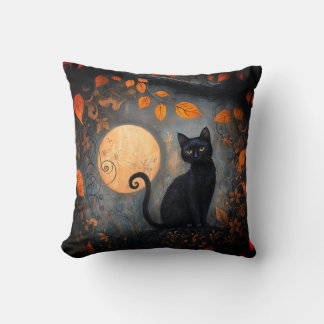 ハロウィーン満月ブラックキャット華美秋 クッション