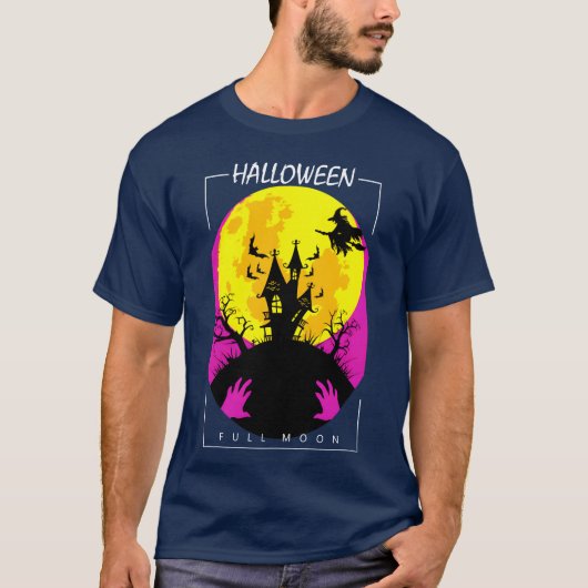 ハロウィーン満月ホラーハロウィーンの衣装ギフト Tシャツ (正面)