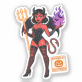 ハロウィーン漫画のサックバス – 暗よくはしゃぐい シール (正面)