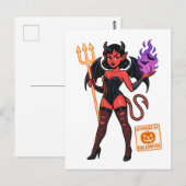 ハロウィーン漫画のサックバス – 暗よくはしゃぐい ポストカード (正面/裏面)