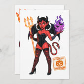 ハロウィーン漫画のサックバス – 暗よくはしゃぐい 招待状 (正面/裏面)