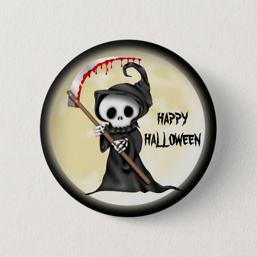 ハロウィーン漫画ボタン 缶バッジ (正面)