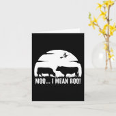 ハロウィーン牛おもしろいの夜の伝説の乳モー器ではない カード (黄色い花)