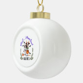 ハロウィーン牛ブルシート セラミックボールオーナメント (右)