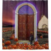 ハロウィーン物語 |黒猫シャワーカーテン シャワーカーテン (正面)