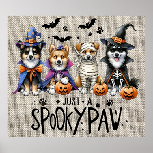 ハロウィーン犬のポスター ポスター (正面)