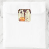 ハロウィーン犬の幽霊たちスクエアシール スクエアシール (バッグ)