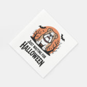 ハロウィーン犬を待っている スタンダードランチョンナプキン (角)