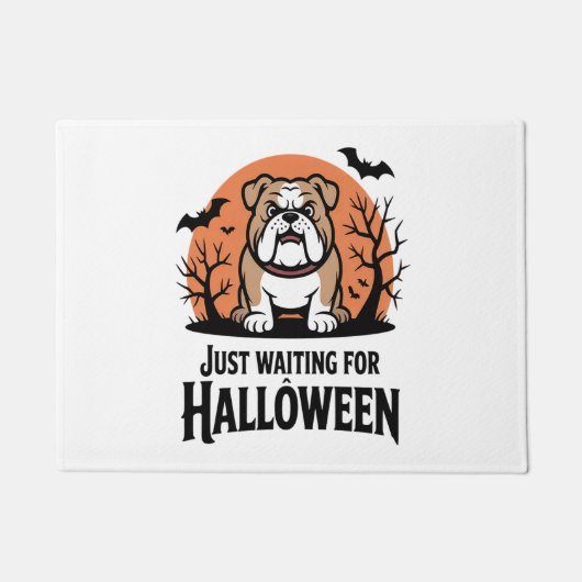 ハロウィーン犬を待っている ドアマット (正面)