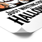 ハロウィーン犬を待っている ポスター (角)