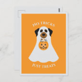 ハロウィーン犬を扱うトリックはない ポストカード (正面/裏面)