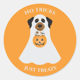 ハロウィーン犬を扱うトリックはない ラウンドシール