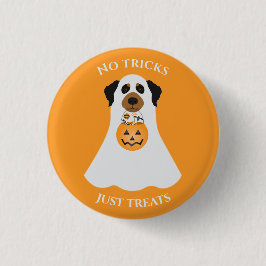 ハロウィーン犬を扱うトリックはない 缶バッジ