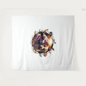 ハロウィーン犬 タペストリー (正面(横))