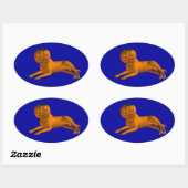 ハロウィーン犬 楕円形シール (シート)