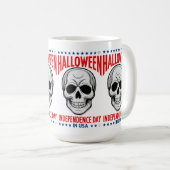 ハロウィーン独立記念日とスカル コーヒーマグカップ (正面右)
