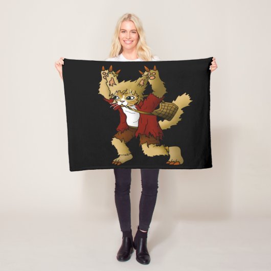 ハロウィーン狼男 フリースブランケット (インサイチュ)