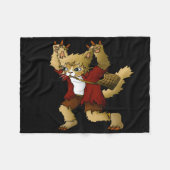 ハロウィーン狼男 フリースブランケット (正面(横))