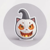 ハロウィーン猫かぼちゃ ラベル (デザイン2)