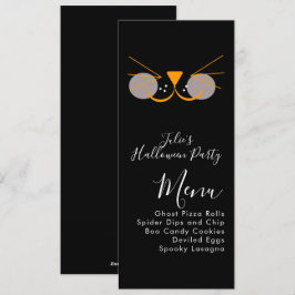 ハロウィーン猫かわいいコスチュームパーティーメニュー シーズンカード