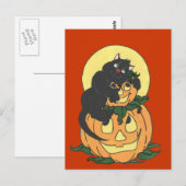 ハロウィーン猫が大好き ポストカード (正面/裏面)
