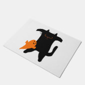 ハロウィーン猫が怖い ドアマット (アングル)