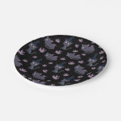 ハロウィーン猫とこうもり柄 ペーパープレート (アングル)