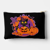 ハロウィーン猫とカボチャ アクセサリーポーチ (裏面)