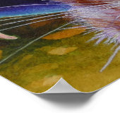 ハロウィーン猫とマウスNo. 1水彩画16x20 ポスター (角)