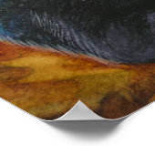 ハロウィーン猫とマウスNo. 2水彩画18x24 ポスター (角)