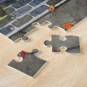 ハロウィーン猫と書店 ジグソーパズル (側面)