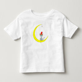 ハロウィーン猫と月 トドラーTシャツ