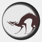 ハロウィーン猫と月 ラウンドシール (正面)