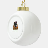 ハロウィーン猫と魔法本不気味- & Sweet Em セラミックボールオーナメント (右)