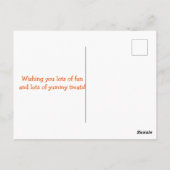 ハロウィーン猫の死神 ポストカード (裏面)