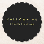 ハロウィーン猫の目 ペーパーコースター (正面)