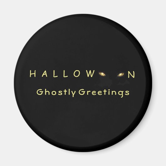 ハロウィーン猫の目 マグネット (正面)