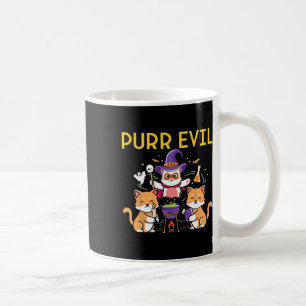 ハロウィーン猫の魔女おもしろい不気味猫 コーヒーマグカップ