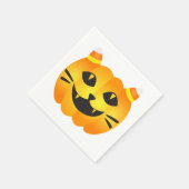 ハロウィーン猫オランタン スタンダードカクテルナプキン (角)