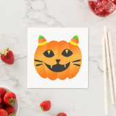 ハロウィーン猫オランタン スタンダードカクテルナプキン (インサイチュ)
