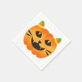 ハロウィーン猫オランタン スタンダードカクテルナプキン (角)