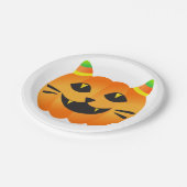 ハロウィーン猫オランタン ペーパープレート (アングル)